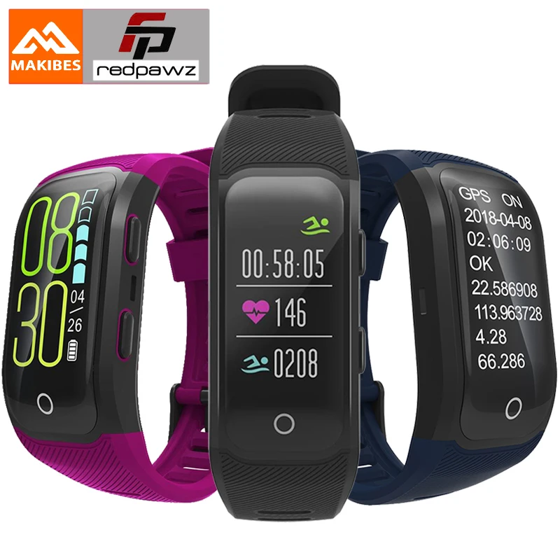 

Makibes G03 Plus Activity Fitness Tracker Passometer Waterproof GPS Heart Rate Monitor bracelet Color Screen Message Reminder