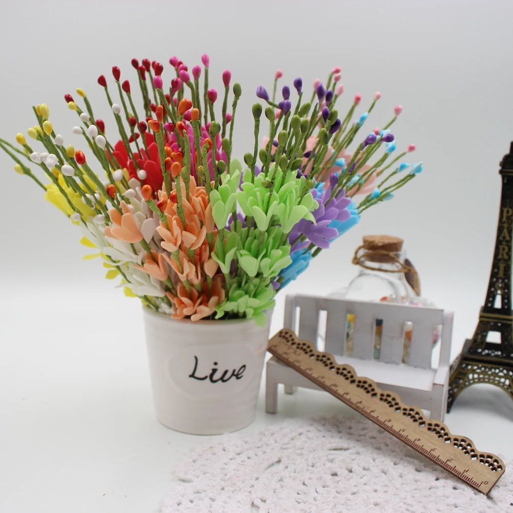10pcs Beads Bud Iron Branch Handmake Artificial Flower Bouquet Wedding Decoration DIY Wreath Gift Scrapbooking Craft Fake Flower
10pcs Beads Bud Iron Branch Handmake Artificial Flower Bouquet Wedding Decoration DIY Wreath Gift Scrapbooking Craft Fake Flower