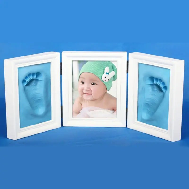 Image 2017 DIY Personality Photo Frame Imprint Soft Clay Cute Baby Footprint Hand Print Cast Set Best Gift for Baby New