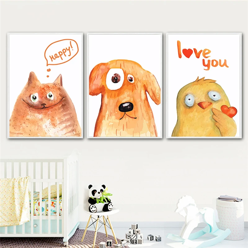7-Space-Monster-Posters-And-Prints-Wall-Art-Print-Canvas-Painting-Cartoon-Wall-Pictures-Canvas-Art
