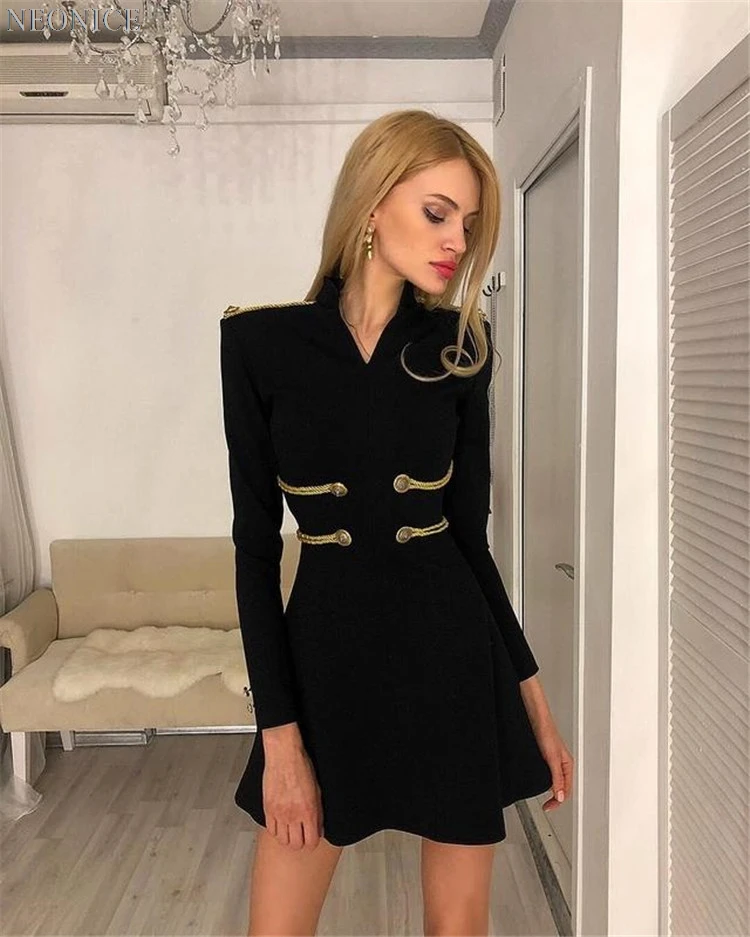 2018 winter new woman Elastic bandage A-line dress nightclub socialite birthday party fashion sexy leisure gold buttons ruffles
2018 winter new woman Elastic bandage A-line dress nightclub socialite birthday party fashion sexy leisure gold buttons ruffles