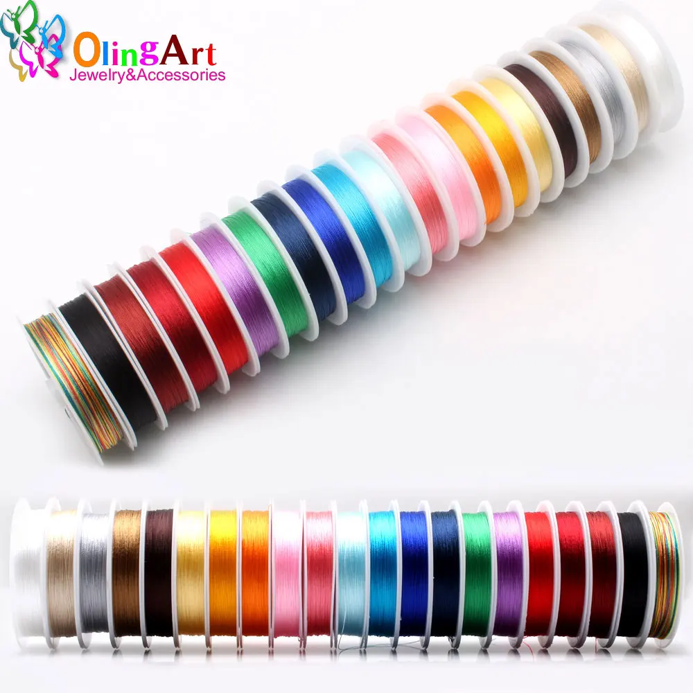 OlingArt 0.3/0.5/0.7/1.0MM Mixed multicolor options Nylon Thread line/wire/rope choker earrings Bracelet necklace jewelry making
OlingArt 0.3/0.5/0.7/1.0MM Mixed multicolor options Nylon Thread line/wire/rope choker earrings Bracelet necklace jewelry making