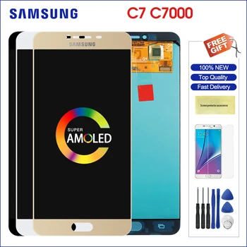 Original Super AMOLED For 5.7" Samsung Galaxy C7 LCD Display Screen + Touch Screen Panel Digitizer Replacement For C7000 Display
Original Super AMOLED For 5.7" Samsung Galaxy C7 LCD Display Screen + Touch Screen Panel Digitizer Replacement For C7000 Display