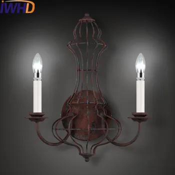 IWHD 2 Heads candle Industrial Wall Lamp Vintage Wall light Fixtures Retro Iron Applique Luminaire Home Lighting Stairs Sconce
IWHD 2 Heads candle Industrial Wall Lamp Vintage Wall light Fixtures Retro Iron Applique Luminaire Home Lighting Stairs Sconce