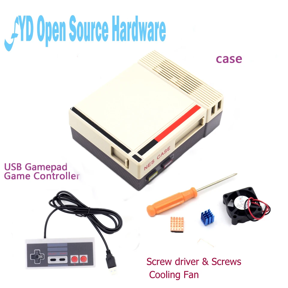 Mini NES Case Retroflag Kit with Fan + Optional SNES / Turbo / 2.4G Wireless Game Controllers for Raspberry Pi 3/2/B+
Mini NES Case Retroflag Kit with Fan + Optional SNES / Turbo / 2.4G Wireless Game Controllers for Raspberry Pi 3/2/B+