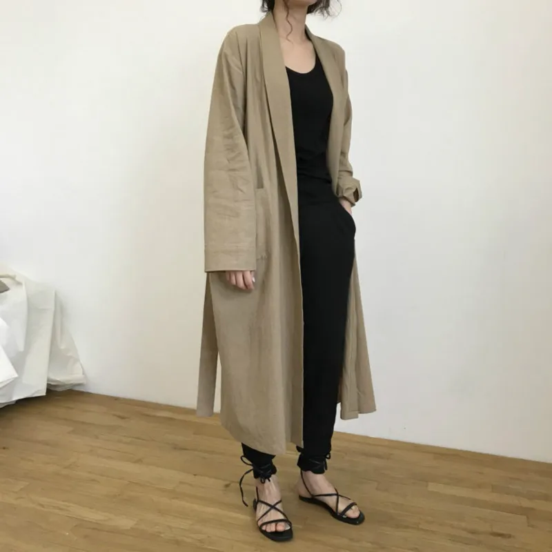 Women Autumn Long Straight Cardigan Cloak Trench Coat with Waistbelt Female Plus Size Windbreaker Manteau Femme Ropa Mujer
Women Autumn Long Straight Cardigan Cloak Trench Coat with Waistbelt Female Plus Size Windbreaker Manteau Femme Ropa Mujer