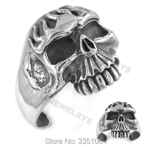 

Free shipping! Heavy Skull Biker Tribal Bangle Stainless Steel Jewelry Motorcycle Cuff Bangle Punk Motor Bracelet SJB0198