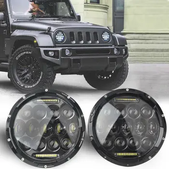 7inch 75W LED Headlights with DRL and Hi/Lo Beam for 07-14 Jeep Wrangler JK LJ CJ TJ Land Rover Defender 90&110
7inch 75W LED Headlights with DRL and Hi/Lo Beam for 07-14 Jeep Wrangler JK LJ CJ TJ Land Rover Defender 90&110