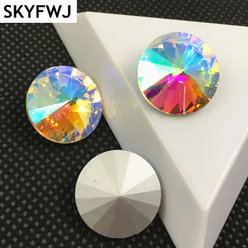Clear AB Color 6,8,10,12,14,16,18mm RIVOLI CRYSTAL POINTED BACK Rhinestones Round Glass Stone for Dress Making
Clear AB Color 6,8,10,12,14,16,18mm RIVOLI CRYSTAL POINTED BACK Rhinestones Round Glass Stone for Dress Making
