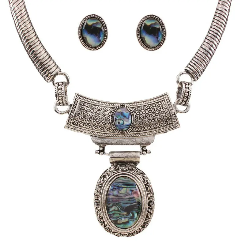 Charm Vintage Women Statement Jewelry Sets Silver Color Resin Oval Necklaces & Earrings Crystal Maxi Collares for Women
Charm Vintage Women Statement Jewelry Sets Silver Color Resin Oval Necklaces & Earrings Crystal Maxi Collares for Women