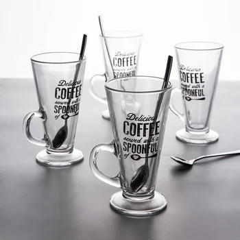 European retro cone glass cup coffee whiskey cup home red wine juice cup with spoon
European retro cone glass cup coffee whiskey cup home red wine juice cup with spoon