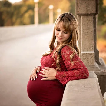 2020 Hot Maternity Dresses For Photo Shoots Pregnancy Photograph Props Sexy Lace Red Wine Wedding Party Dress For Pregnant Women
2020 Hot Maternity Dresses For Photo Shoots Pregnancy Photograph Props Sexy Lace Red Wine Wedding Party Dress For Pregnant Women