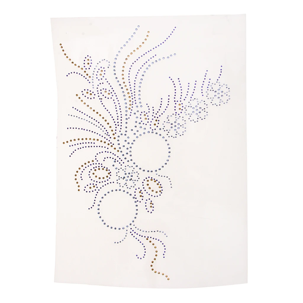 Fashion Hotfix Rhinestones,Heat Transfer Design Iron on Motifs,Rhinestone Applique Patch Sewing Accessories