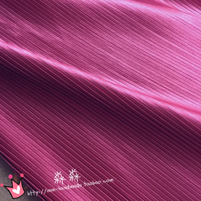 Фото 1 шт. ткань для одежды Mei красные полосы цепочка измельченная плиссированная