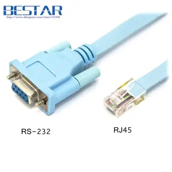 RS-232 RS232 DB9 To RJ45 RJ-45 Serial Network Router modem Console flat Cable connector RJ45 RS 232 1.8M 6FT For Cisco routers
RS-232 RS232 DB9 To RJ45 RJ-45 Serial Network Router modem Console flat Cable connector RJ45 RS 232 1.8M 6FT For Cisco routers