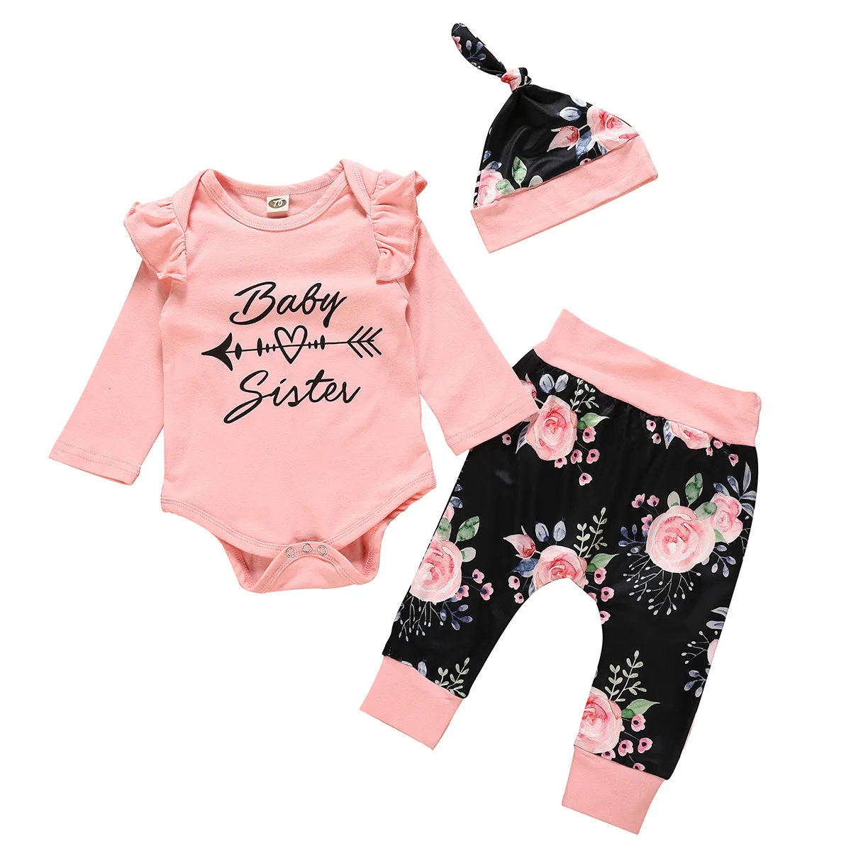 New Autumn Baby Girls Clothes Sets Infant Toddler Newborn Outfits Letter Romper+Print Pants+Cap Hat kit babyborn roupa infantil
New Autumn Baby Girls Clothes Sets Infant Toddler Newborn Outfits Letter Romper+Print Pants+Cap Hat kit babyborn roupa infantil