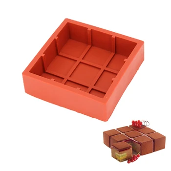 Square Cubic Lattice Shaped Silicone Mold Wine Red Cake Molds Baking Mousse Dessert Moulds Kitchen Decoration Tools 
Square Cubic Lattice Shaped Silicone Mold Wine Red Cake Molds Baking Mousse Dessert Moulds Kitchen Decoration Tools