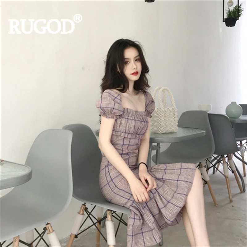 RUGOD Women long dress vintage plaid ruffles puff sleeve strapless trumpet maxi dress 2019 new fashion female elegant party girl
RUGOD Women long dress vintage plaid ruffles puff sleeve strapless trumpet maxi dress 2019 new fashion female elegant party girl