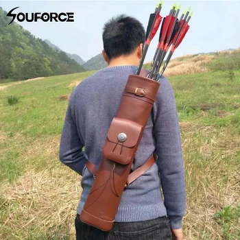 53*12cm Arrow Quiver Cow Leather Arrow Bag Brown Color for Archery Hunting Shooting
53*12cm Arrow Quiver Cow Leather Arrow Bag Brown Color for Archery Hunting Shooting