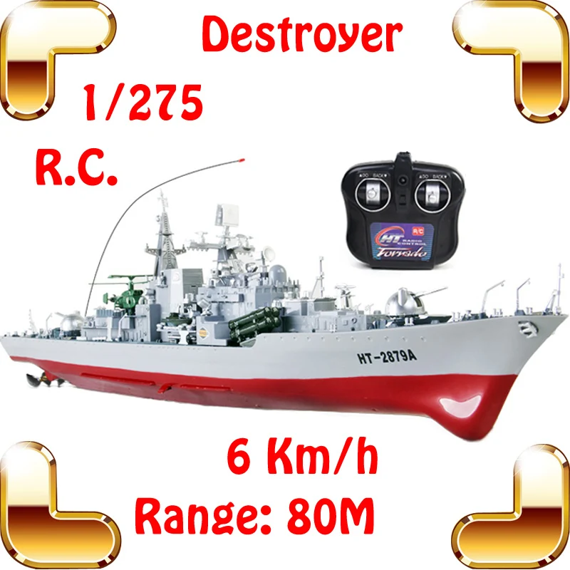 Новый летний подарок эсминец 1/275 RC гоночный корабль лодка армия радио управление