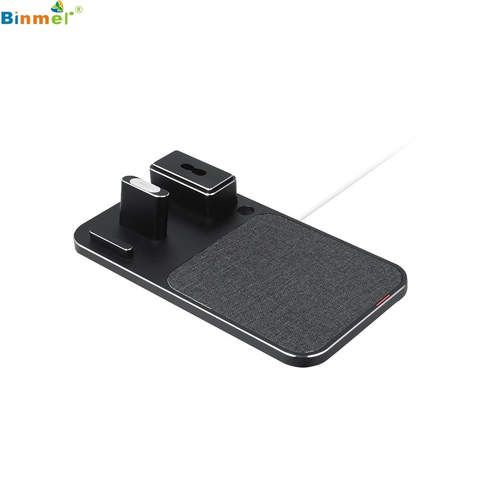 Binmer High quality aluminum alloy finish The latest 10W Qi wireless fast charger bracket charging base for iPhone x / AirPods
Binmer High quality aluminum alloy finish The latest 10W Qi wireless fast charger bracket charging base for iPhone x / AirPods