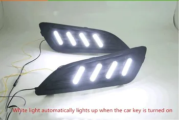 eOsuns led drl daytime running light front fog lamp for Ford fiesta with Dynamic moving yellow turn signal and blue light
eOsuns led drl daytime running light front fog lamp for Ford fiesta with Dynamic moving yellow turn signal and blue light
