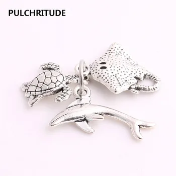 PULCHRITUDE 20pcs/lot Antique halobios Pendant Sea marine life Fish Turtle Charm Hand Made Charm Earing Jewelry Diy
PULCHRITUDE 20pcs/lot Antique halobios Pendant Sea marine life Fish Turtle Charm Hand Made Charm Earing Jewelry Diy
