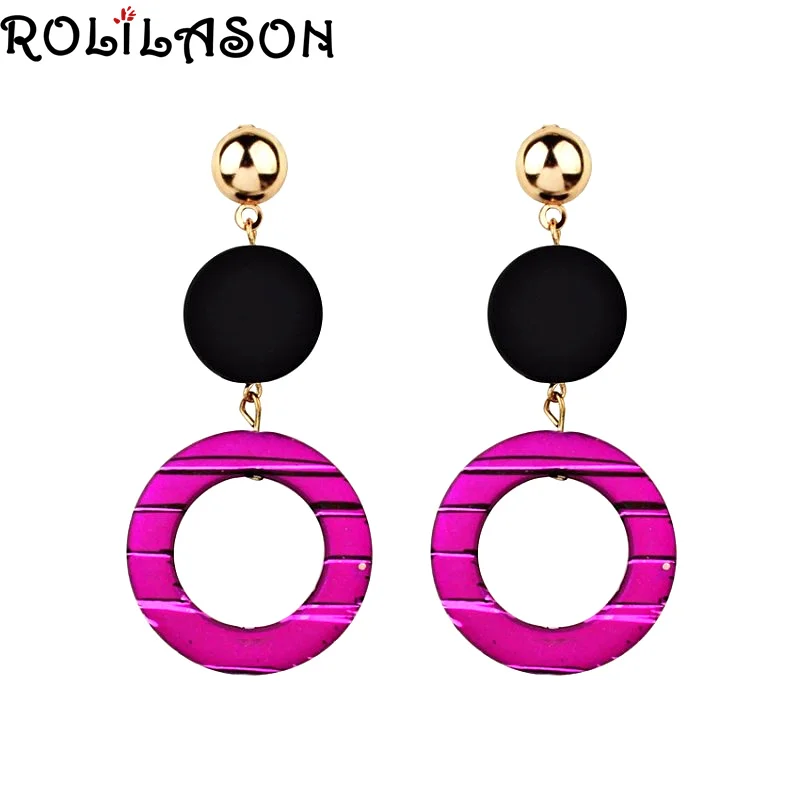ROLILASON Glamour Purple Round Acrylic Fashion Classic Striped Openwork Long Earrings Romantic Anniversary Gift for women je1208
ROLILASON Glamour Purple Round Acrylic Fashion Classic Striped Openwork Long Earrings Romantic Anniversary Gift for women je1208