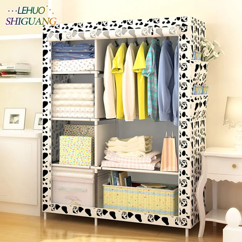 Simple Wardrobe Non-woven Steel pipe frame reinforcement Standing Storage Organizer Detachable Clothing Closet Bedroom furniture
Simple Wardrobe Non-woven Steel pipe frame reinforcement Standing Storage Organizer Detachable Clothing Closet Bedroom furniture