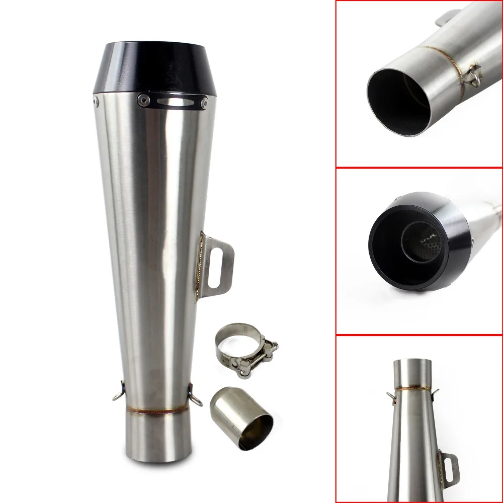 340mm Motorcycles Stainless Steel Exhaust Silencer Pipe 49-51mm Universal Muffler For KTM Ducati Triumph Honda Kawasaki Z1000
340mm Motorcycles Stainless Steel Exhaust Silencer Pipe 49-51mm Universal Muffler For KTM Ducati Triumph Honda Kawasaki Z1000