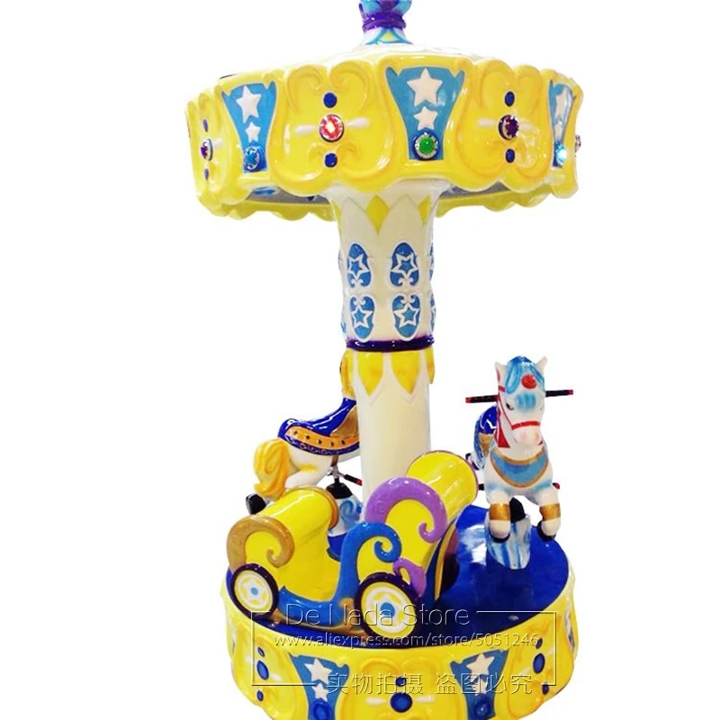 3 Kids Player Merry Go Round Pony Kiddie Ride Amusement Carousels Horse Rotating Arcade Games Machines
3 Kids Player Merry Go Round Pony Kiddie Ride Amusement Carousels Horse Rotating Arcade Games Machines