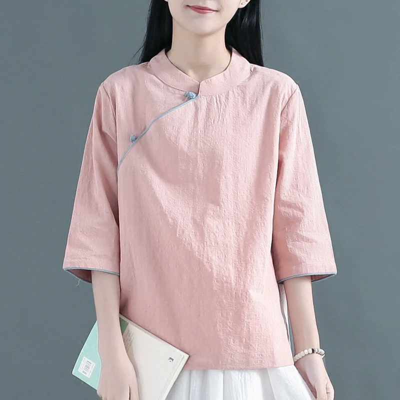 Traditional chinese blouse shirt tops for women mandarin collar oriental linen shirt blouse female elegant cheongsam top TA710 S
Traditional chinese blouse shirt tops for women mandarin collar oriental linen shirt blouse female elegant cheongsam top TA710 S