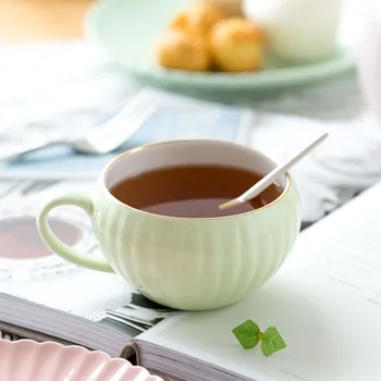 High Quality Creative Pumpkin Mugs With Handgrip Ceramic Tea Cups Coffee Mug 350ml Porcelain Zakka Style Brief Grey Drinkware
High Quality Creative Pumpkin Mugs With Handgrip Ceramic Tea Cups Coffee Mug 350ml Porcelain Zakka Style Brief Grey Drinkware