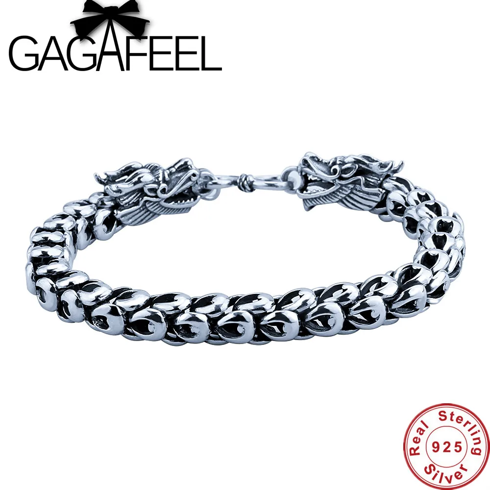 GAGAFEEL Bracelet For Men Sterling-Silver-Jewelry Real 925 Thai Silver Cool Dragon Link Dragonscale Chain 19-22CM S Clasp Gifts
GAGAFEEL Bracelet For Men Sterling-Silver-Jewelry Real 925 Thai Silver Cool Dragon Link Dragonscale Chain 19-22CM S Clasp Gifts