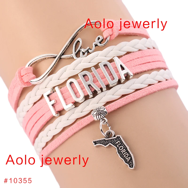Florida State Geography Infinity Charm Bracelet Choose Your Color Customized Infinity Bracelet Drop Shipping! #1157
Florida State Geography Infinity Charm Bracelet Choose Your Color Customized Infinity Bracelet Drop Shipping! #1157