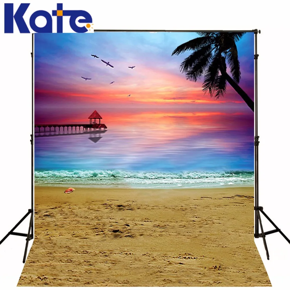 

300Cm*200Cm(About 10Ft*6.5Ft) Fundo Red Cloud Beach Birds3D Baby Photography Backdrop Background Lk 2065