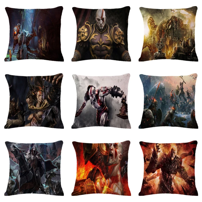 2018 God of War Cushion Cover Cotton Linen Kratos Greek Mythology Monster Cushion Bedroom Decorative Pillow Cover For Sofa Car
2018 God of War Cushion Cover Cotton Linen Kratos Greek Mythology Monster Cushion Bedroom Decorative Pillow Cover For Sofa Car