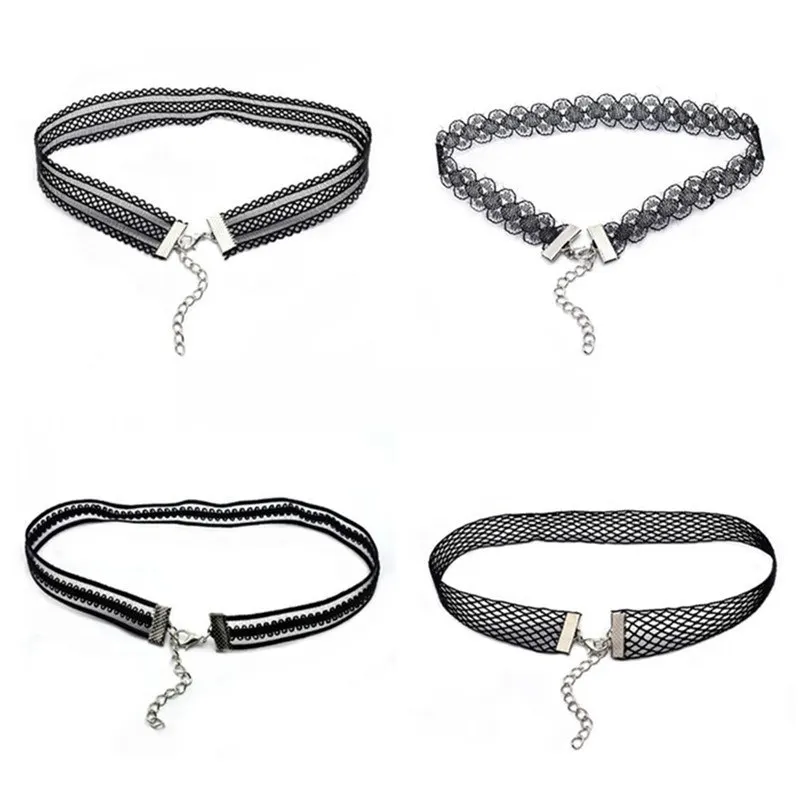 New Gothic Tattoo Leather Choker Necklace Black Lace Velvet Strip Necklace Woman Collar Party Jewelry Neck Accessories Wholesale
New Gothic Tattoo Leather Choker Necklace Black Lace Velvet Strip Necklace Woman Collar Party Jewelry Neck Accessories Wholesale