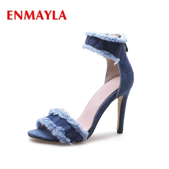 ENMAYLA Women High Heels back zip sandals lady denim cover heel fashion sandals Big size 34-43 ZYL420
ENMAYLA Women High Heels back zip sandals lady denim cover heel fashion sandals Big size 34-43 ZYL420