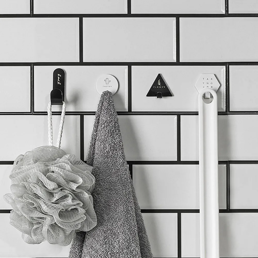 4Pcs Geometric Sticky Hook Adhesive Key Hanger Wrought Iron Hook Wall mounted Hook Bath Ball Crochet Storage Kitchen Organizer
4Pcs Geometric Sticky Hook Adhesive Key Hanger Wrought Iron Hook Wall mounted Hook Bath Ball Crochet Storage Kitchen Organizer