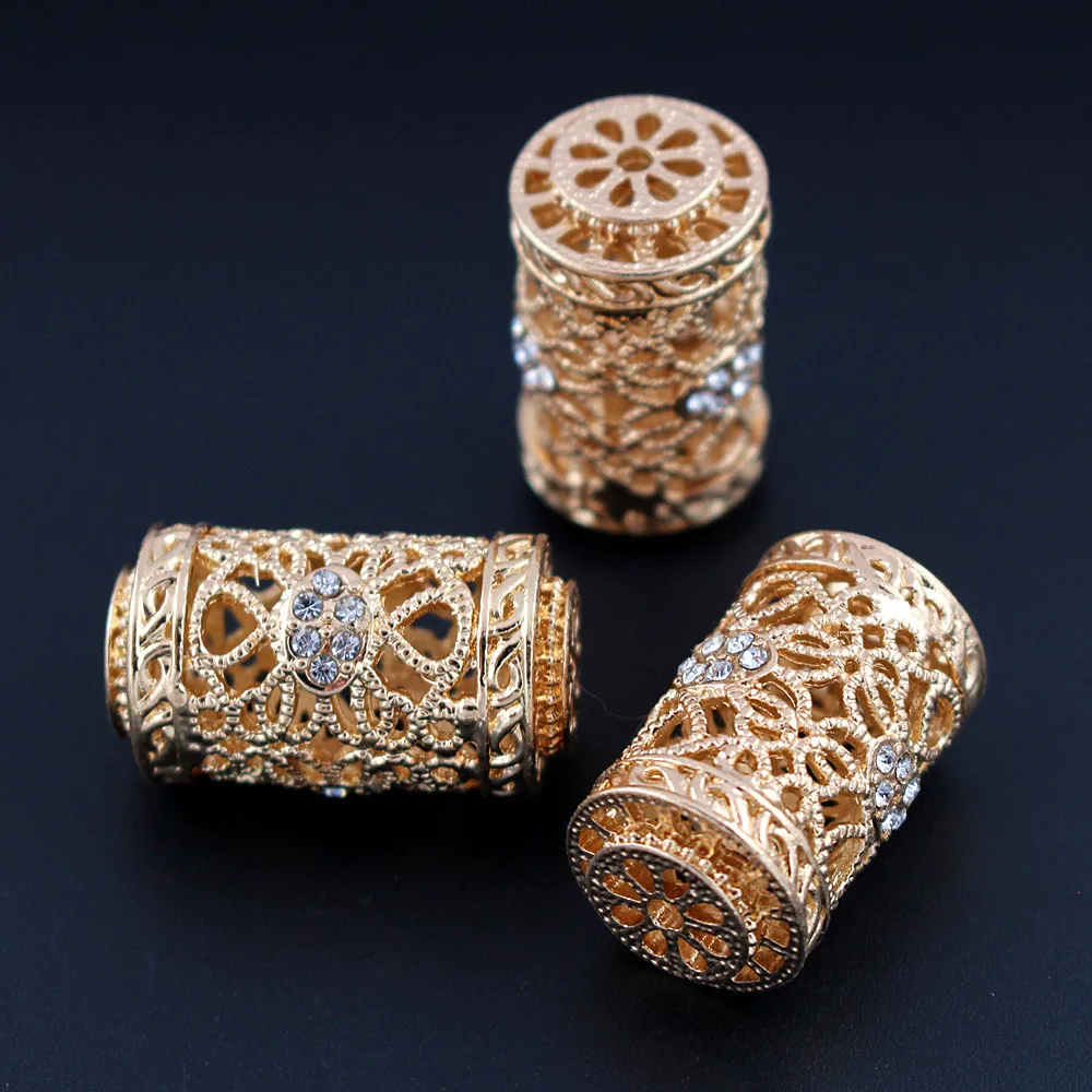 Spacer Beads Filigree Flower Connector Long Beading Metal Charms Rhinestone Pave DIY for African Men Necklace Jewelry Making
Spacer Beads Filigree Flower Connector Long Beading Metal Charms Rhinestone Pave DIY for African Men Necklace Jewelry Making