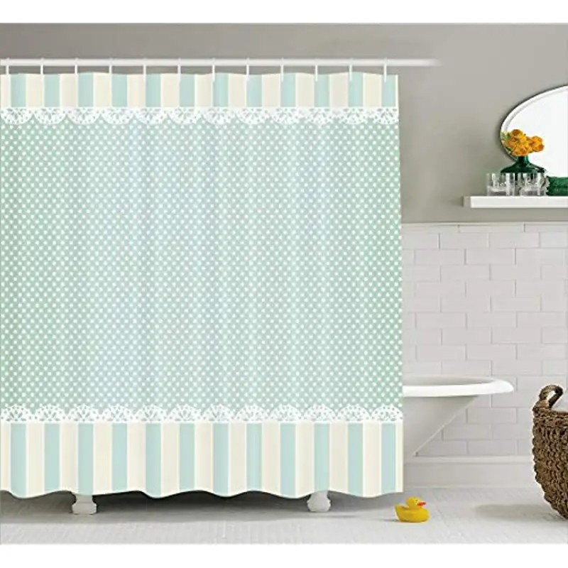 Vixm Shabby Chic Shower Curtain Traditional Old Fashioned Vertical Stripes Ornaments and Dots Fabric Bath Curtains
Vixm Shabby Chic Shower Curtain Traditional Old Fashioned Vertical Stripes Ornaments and Dots Fabric Bath Curtains