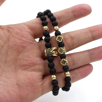 2019 New Fashion Women Men Couple Bracelet Sets Trendy Classic CZ Polygon Crown Beaded Bracelet Sets Jewelry Gift Pulsera Hombre
2019 New Fashion Women Men Couple Bracelet Sets Trendy Classic CZ Polygon Crown Beaded Bracelet Sets Jewelry Gift Pulsera Hombre