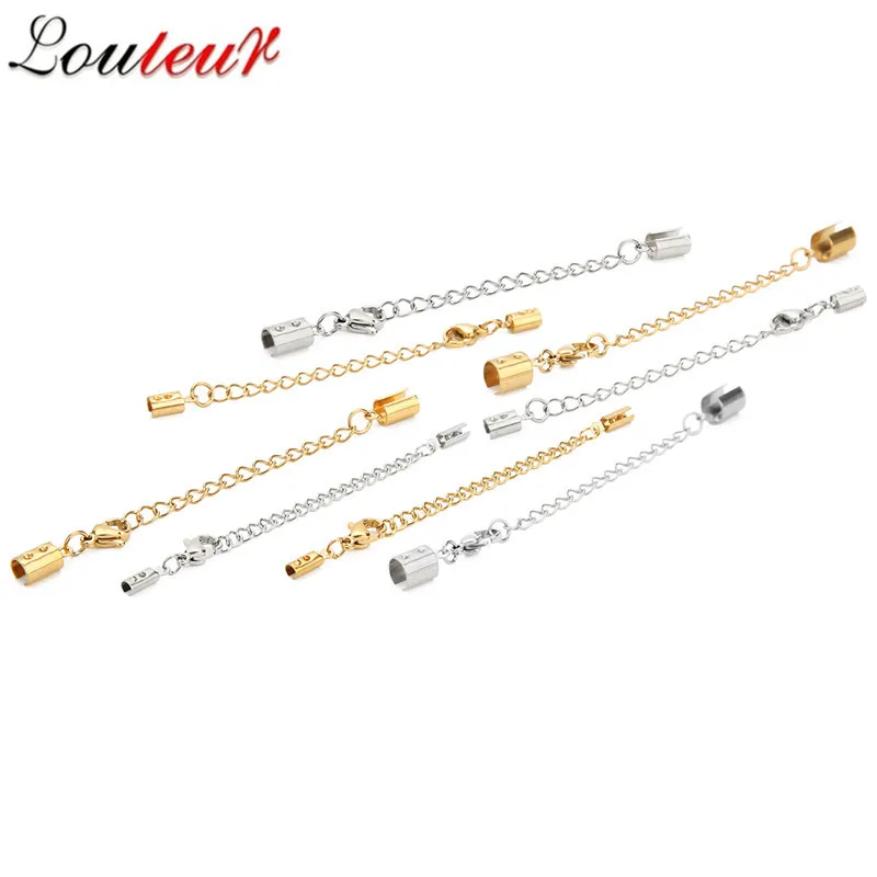 LOULEUR 5Sets/lot Stainless Steel Gold/Silver Chain Lobster Clasps Leather Rope Crimp End Caps Connector Diy Jewelry Findings
LOULEUR 5Sets/lot Stainless Steel Gold/Silver Chain Lobster Clasps Leather Rope Crimp End Caps Connector Diy Jewelry Findings