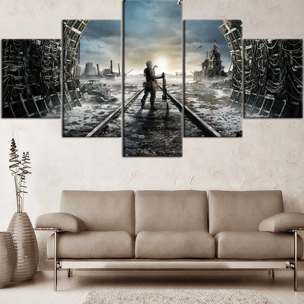HD Printing 5 Pieces Top-Rated Canvas Painting Games Metro Exodus Type Poster Home Decorative Living Room Or Bedroom Framework
HD Printing 5 Pieces Top-Rated Canvas Painting Games Metro Exodus Type Poster Home Decorative Living Room Or Bedroom Framework