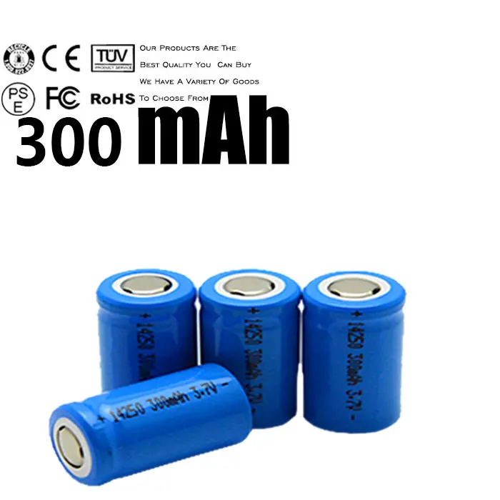 4Pcs KingWei 14250 Battery 3.7V 300mAh Li-ion Rechargeable Battery for LED Flashlight Headlamp
4Pcs KingWei 14250 Battery 3.7V 300mAh Li-ion Rechargeable Battery for LED Flashlight Headlamp