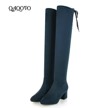 2019 Winter Over the Knee Boots Women Shoes Comfortable Square Low Heels Thigh Boots Slip On Fashion Stretch Boots Big Size 43
2019 Winter Over the Knee Boots Women Shoes Comfortable Square Low Heels Thigh Boots Slip On Fashion Stretch Boots Big Size 43
