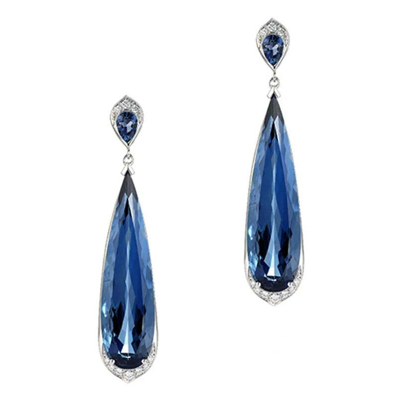Tisonliz Vintage Elegant Blue Water Drop Crystal Long Dangle Earrings for Women Girls Jewelry Wedding Statement Earrings Gifts
Tisonliz Vintage Elegant Blue Water Drop Crystal Long Dangle Earrings for Women Girls Jewelry Wedding Statement Earrings Gifts