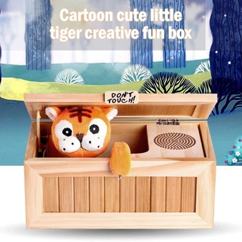 Electronic Wooden Useless Box Cute Tiger Funny Toy Gift with Sound for Boy and Kids interactive toys Stress-Reduction Desk Decor
Electronic Wooden Useless Box Cute Tiger Funny Toy Gift with Sound for Boy and Kids interactive toys Stress-Reduction Desk Decor