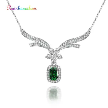 Rainbamabom Real Solid 925 Sterling Silver Emerald Gemstone Birthstone Engagement Wedding Party Women Pendant Necklace Wholesale
Rainbamabom Real Solid 925 Sterling Silver Emerald Gemstone Birthstone Engagement Wedding Party Women Pendant Necklace Wholesale